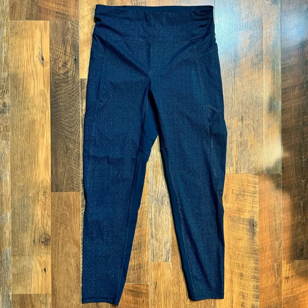 SWEATY BETTY ZERO GRAVITY HIGH WAISTED GLITTER RUNNING 7/8 LEGGINGS SMALL